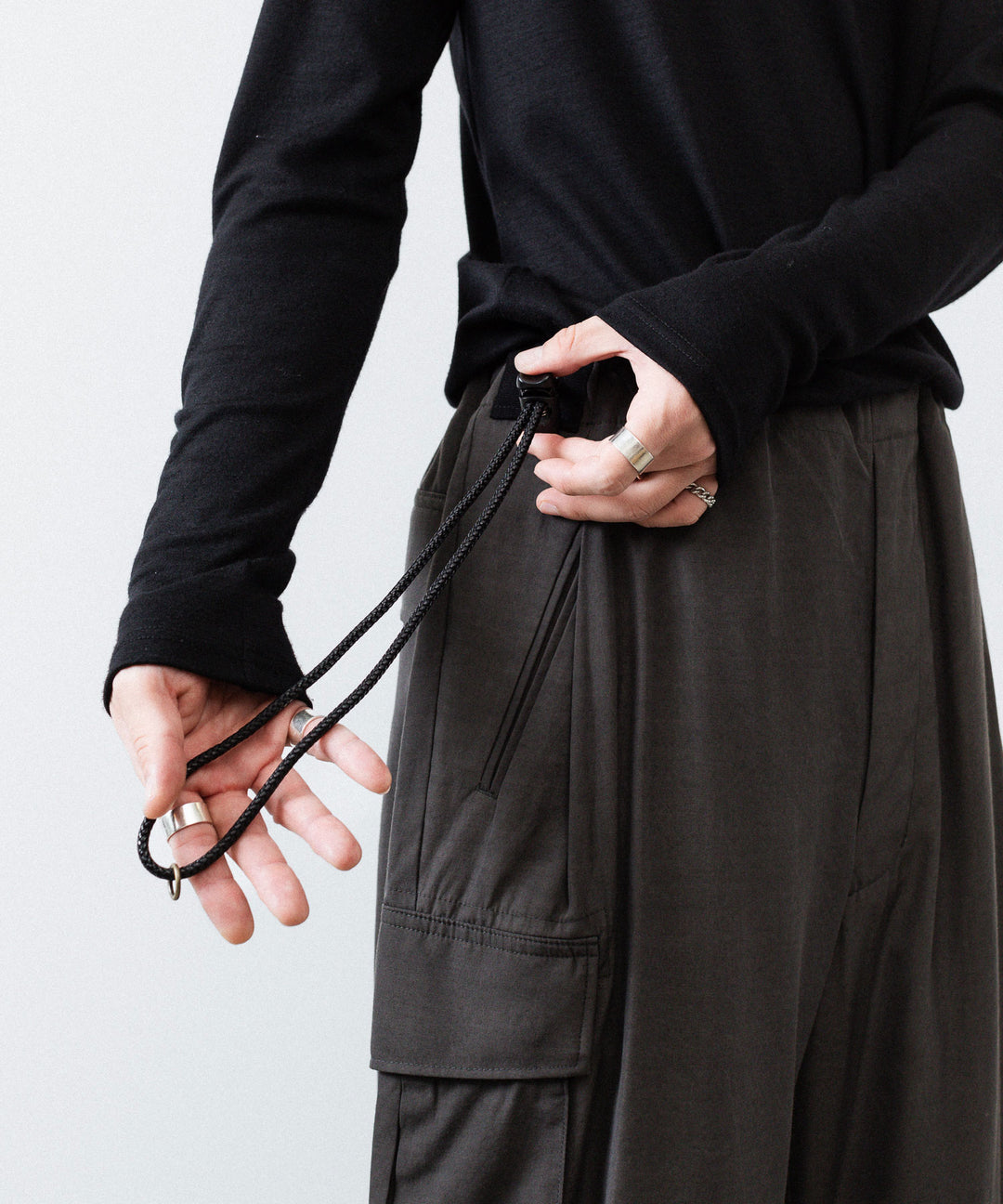 ANTHEM A アンセムエー PIGMENT AND DYE NO-BRAINER CARGO PANTSのDUSTY BLACK公式通販サイトsession福岡セレクトショップ