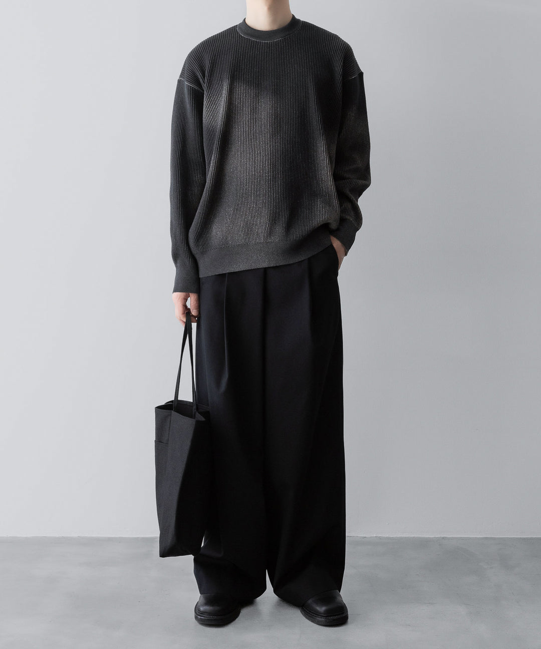 ssstein(シュタイン)のDISCOLORATION RIB KNIT LS - GREYの公式通販サイトsession福岡セレクトショップ