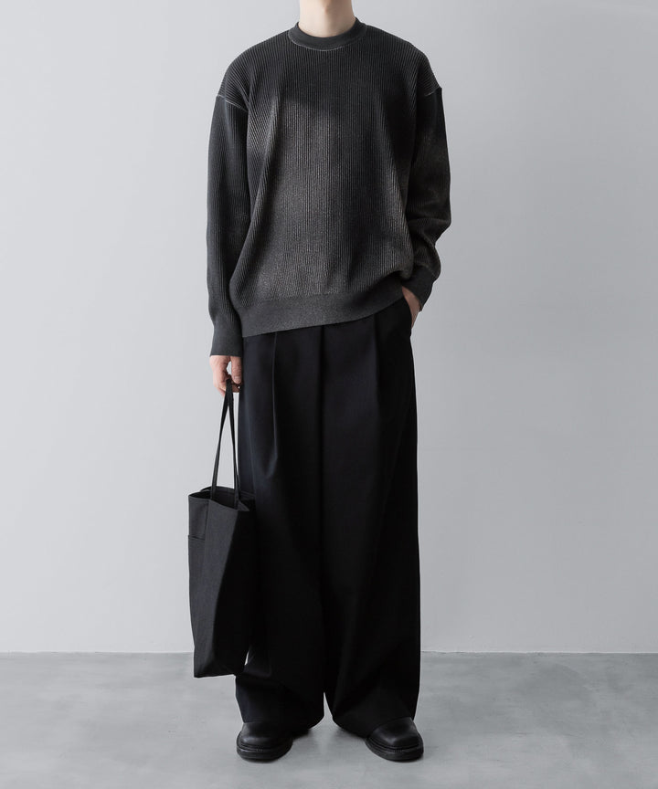 ssstein(シュタイン)のDISCOLORATION RIB KNIT LS - GREYの公式通販サイトsession福岡セレクトショップ