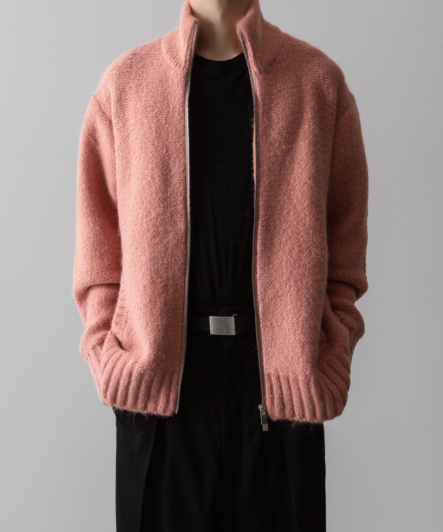 VEIN ヴェインのSHAGGY KNIT DRIVERS JACKET - PINKの公式通販サイトsession福岡セレクトショップ