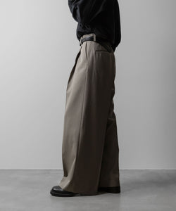 ssstein(シュタイン)のEXTRA WIDE TROUSERS(2/90 WOOL GABARDINE) - TAUPE BEIGEの公式通販サイトsession福岡セレクトショップ