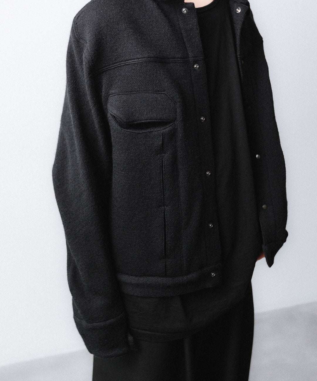 OPPOSE DUALITY-オポーズデュアリティの6 POCKET PANEL KNITのBLACK公式通販サイトsession福岡セレクトショップ