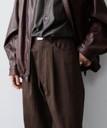 画像をギャラリービューアに読み込む, ssstein(シュタイン)のBRUSHED CHINO ONE TUCK WIDE PANTS - BROWNの公式通販サイトsession福岡セレクトショップ
