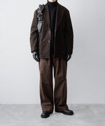 画像をギャラリービューアに読み込む, ssstein(シュタイン)のCOW NUBUCK BLAZER - DARK BROWNの公式通販サイトsession福岡セレクトショップ
