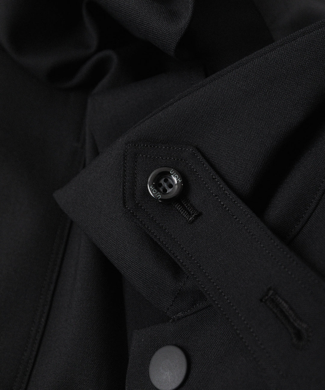 UJOH ウジョーのDRAW CORD SHIRTのBLACK 公式通販サイトsession福岡セレクトショップ