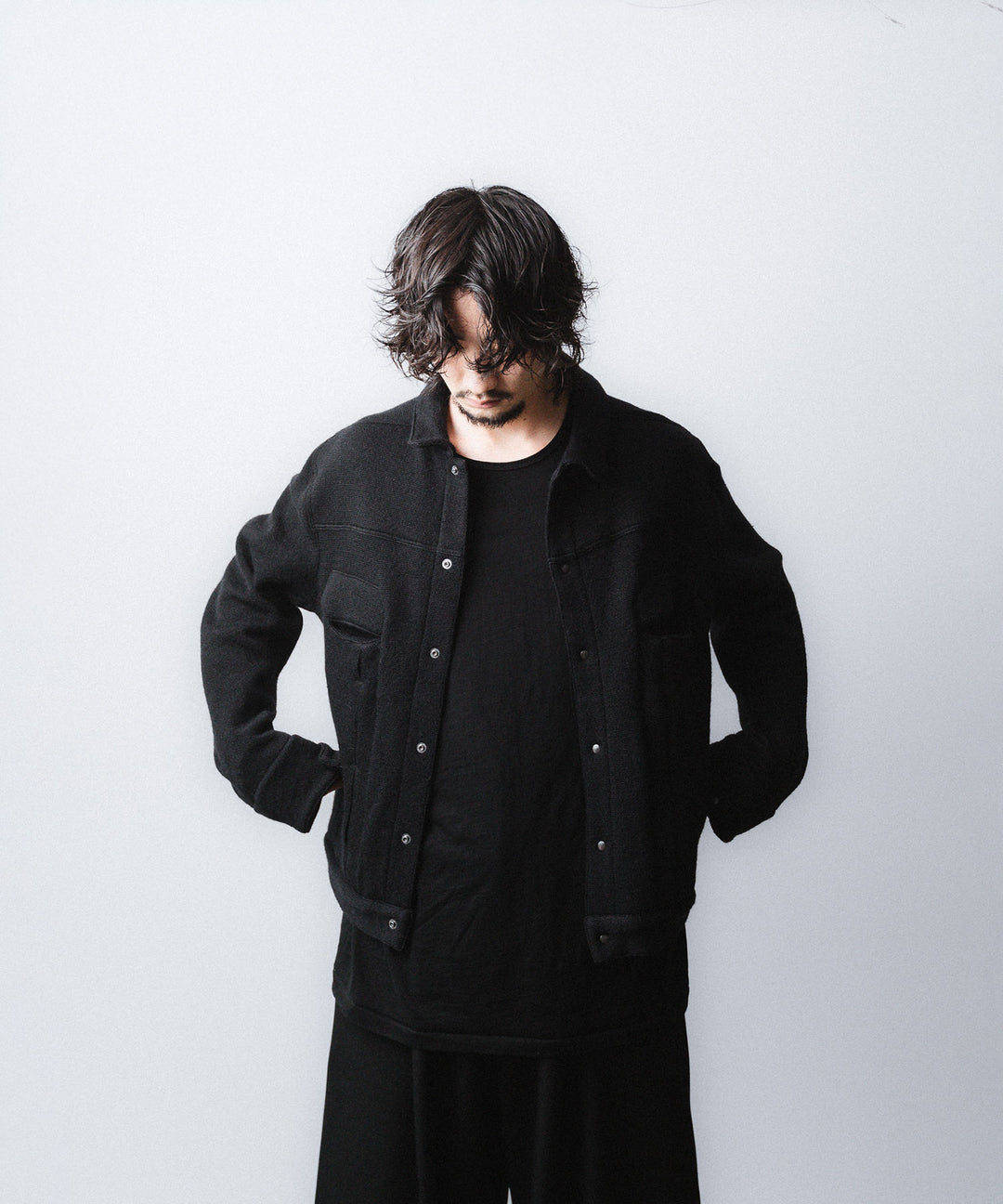 OPPOSE DUALITY-オポーズデュアリティの6 POCKET PANEL KNITのBLACK公式通販サイトsession福岡セレクトショップ
