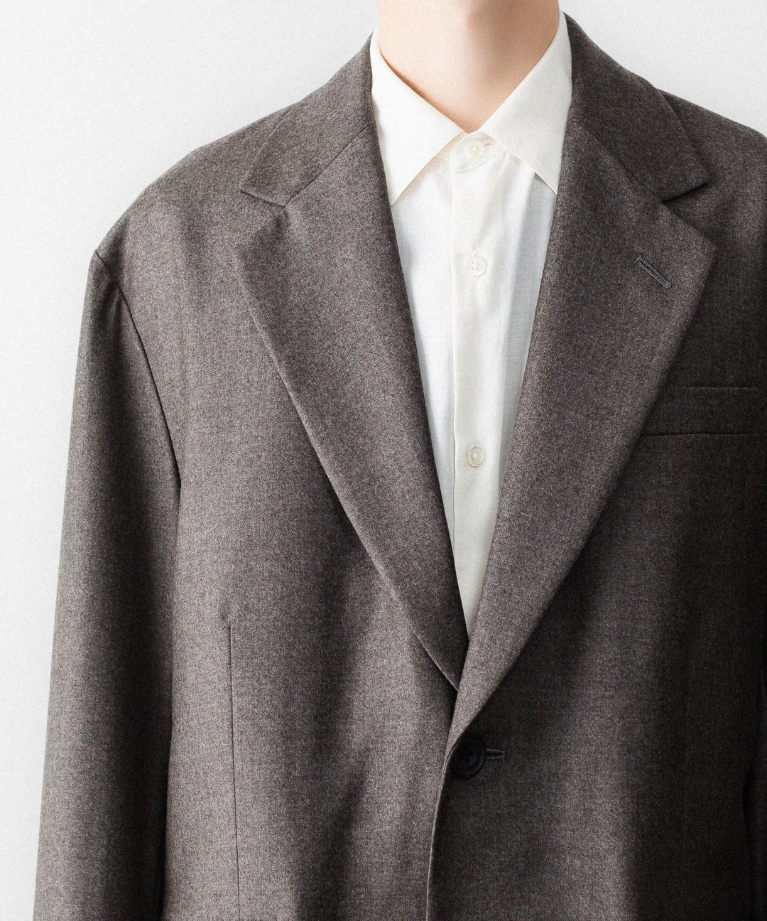 ssstein(シュタイン)のEX. FINE WOOL OVERSIZED SINGLE BREASTED LONG JACKET - CHARCOAL BROWNの公式通販サイトsession福岡セレクトショップ