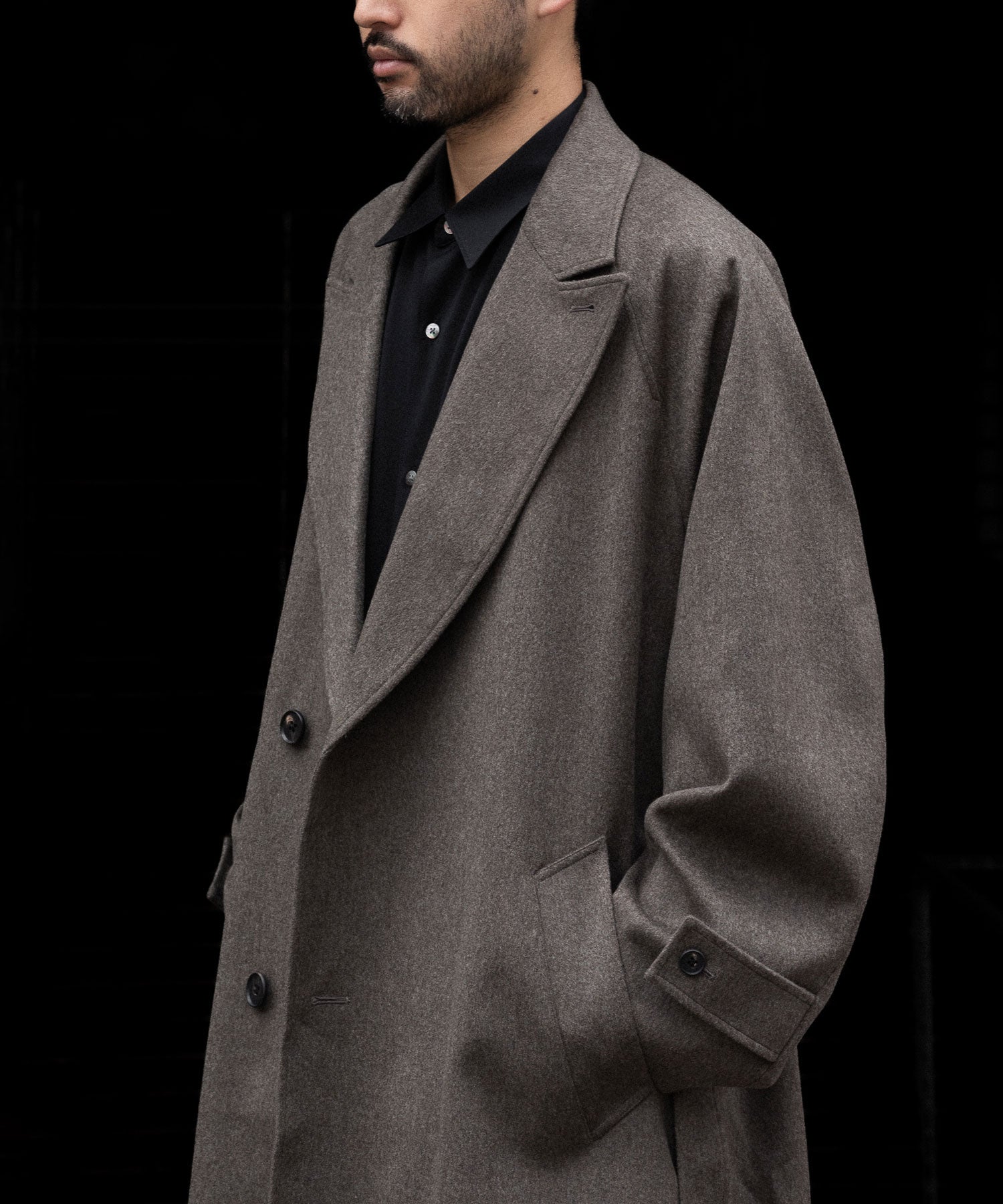ssstein(シュタイン)のOVERSIZED PEAK LAPEL COAT - TAUPEの公式通販サイトsession福岡セレクトショップ