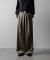 【ssstein】EXTRA WIDE TROUSERS(2/90 WOOL GABARDINE) - TAUPE BEIGE