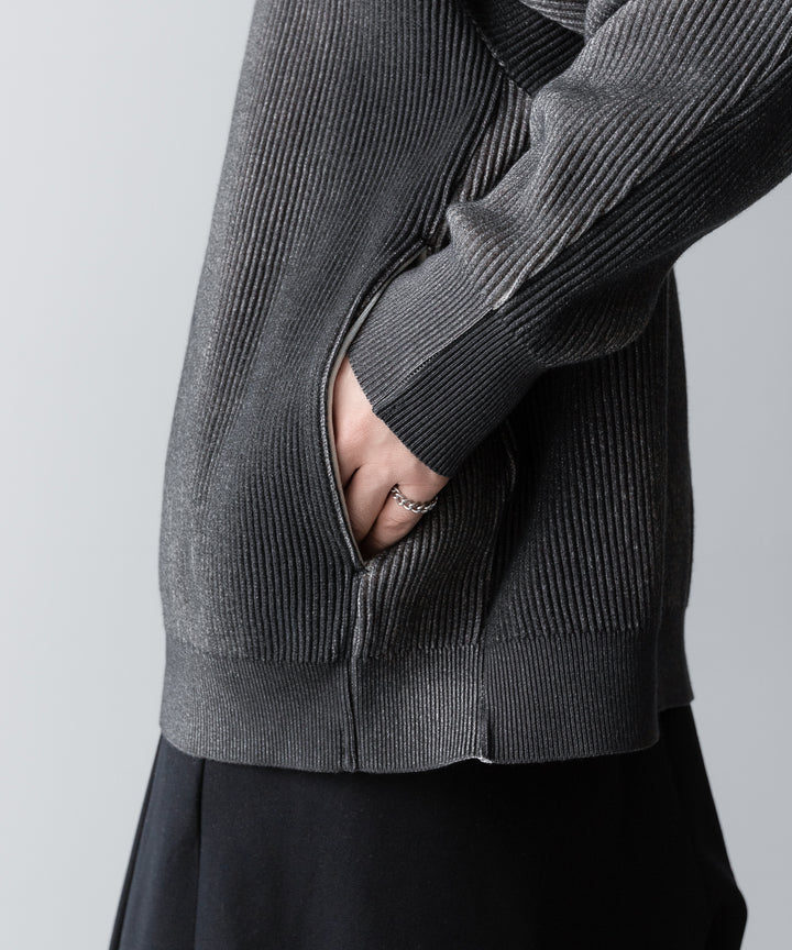 ssstein(シュタイン)のDISCOLORATION RIB KNIT ZIP HOODIE - GREYの公式通販サイトsession福岡セレクトショップ