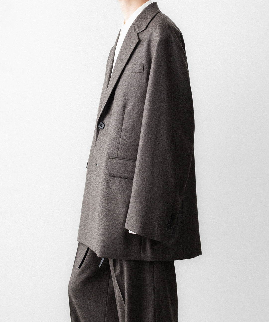 ssstein(シュタイン)のEX. FINE WOOL OVERSIZED SINGLE BREASTED LONG JACKET - CHARCOAL BROWNの公式通販サイトsession福岡セレクトショップ