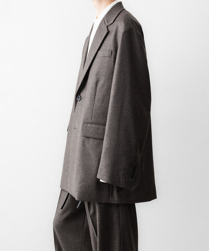ssstein(シュタイン)のEX. FINE WOOL OVERSIZED SINGLE BREASTED LONG JACKET - CHARCOAL BROWNの公式通販サイトsession福岡セレクトショップ