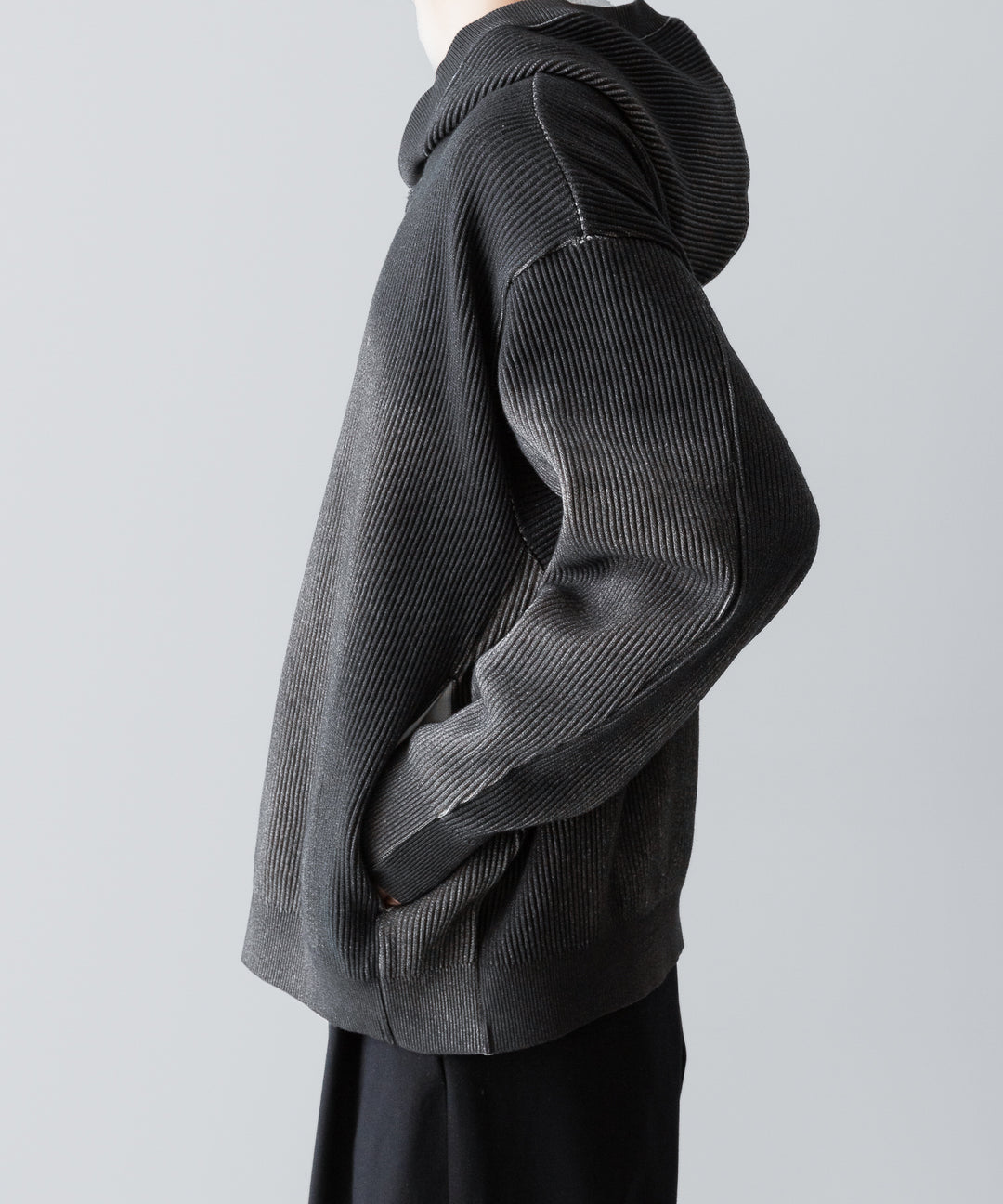 ssstein(シュタイン)のDISCOLORATION RIB KNIT ZIP HOODIE - GREYの公式通販サイトsession福岡セレクトショップ