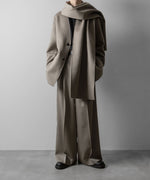 画像をギャラリービューアに読み込む, ssstein(シュタイン)のWOOL CASHMERE BEAVER REVERSIBLE STOLE JACKET - TAUPE GREYの公式通販サイトsession福岡セレクトショップ
