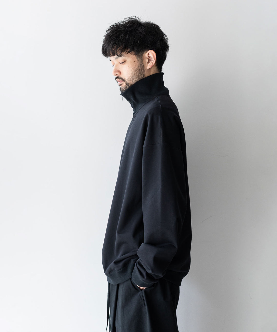 KANEMASA PHIL. カネマサフィル 23AW EXCLUSIVE - 36G SUPER FINE GAUGE HALF ZIP PULLOVER - BLACK sessionセッション福岡セレクトショップ公式通販サイト