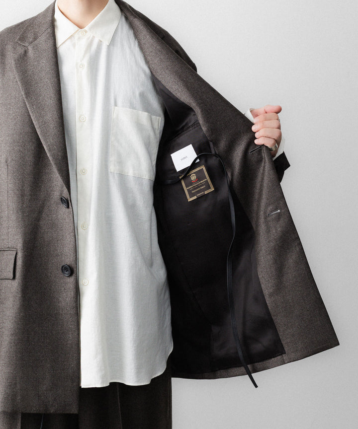 ssstein(シュタイン)のEX. FINE WOOL OVERSIZED SINGLE BREASTED LONG JACKET - CHARCOAL BROWNの公式通販サイトsession福岡セレクトショップ