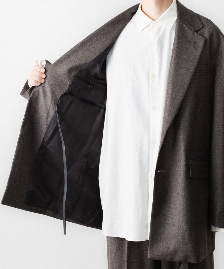 ssstein(シュタイン)のEX. FINE WOOL OVERSIZED SINGLE BREASTED LONG JACKET - CHARCOAL BROWNの公式通販サイトsession福岡セレクトショップ
