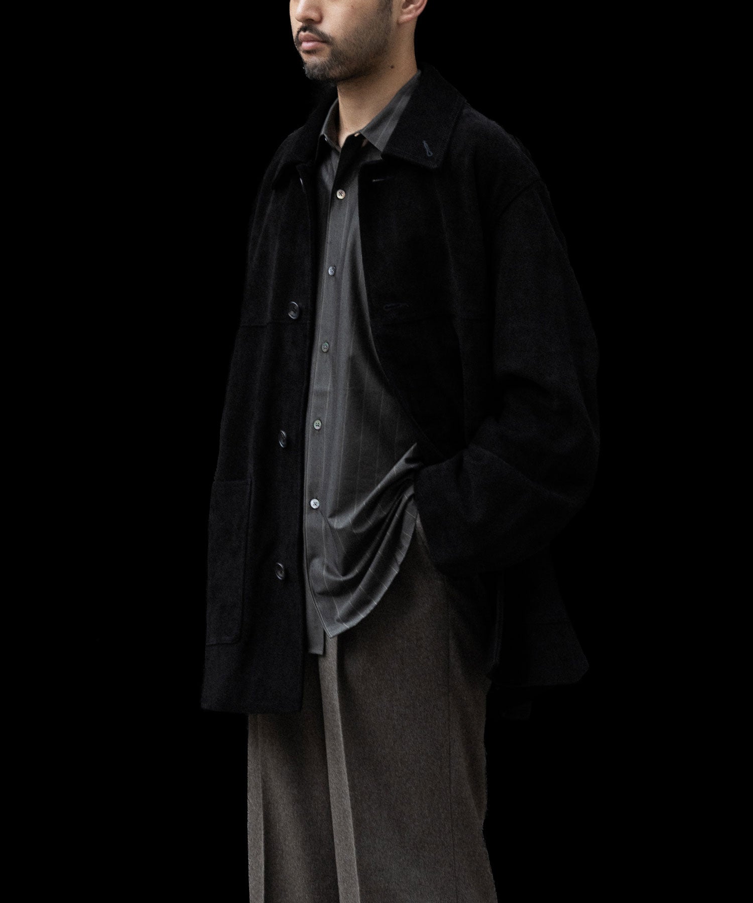 ssstein / シュタイン】COW SUEDE CAR JACKET - BLACK | 公式通販