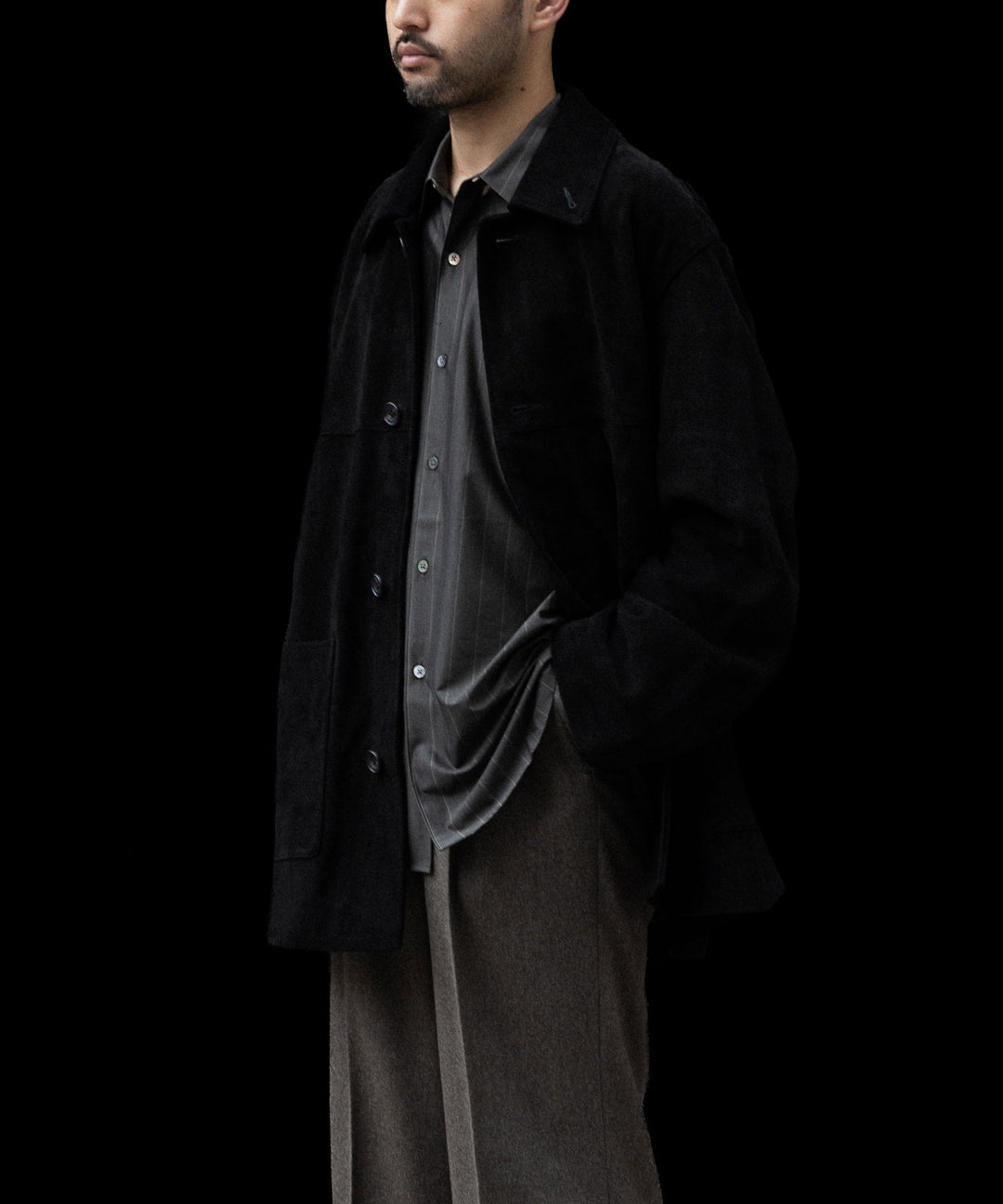 ssstein(シュタイン)のCOW SUEDE CAR JACKET - BLACKの公式通販サイトsession福岡セレクトショップ