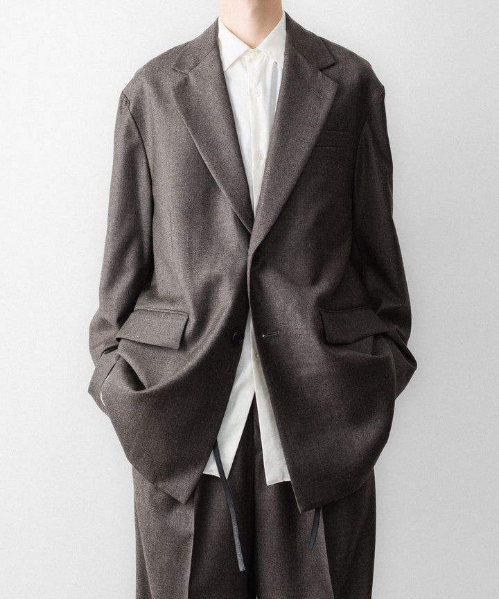 ssstein(シュタイン)のEX. FINE WOOL OVERSIZED SINGLE BREASTED LONG JACKET - CHARCOAL BROWNの公式通販サイトsession福岡セレクトショップ