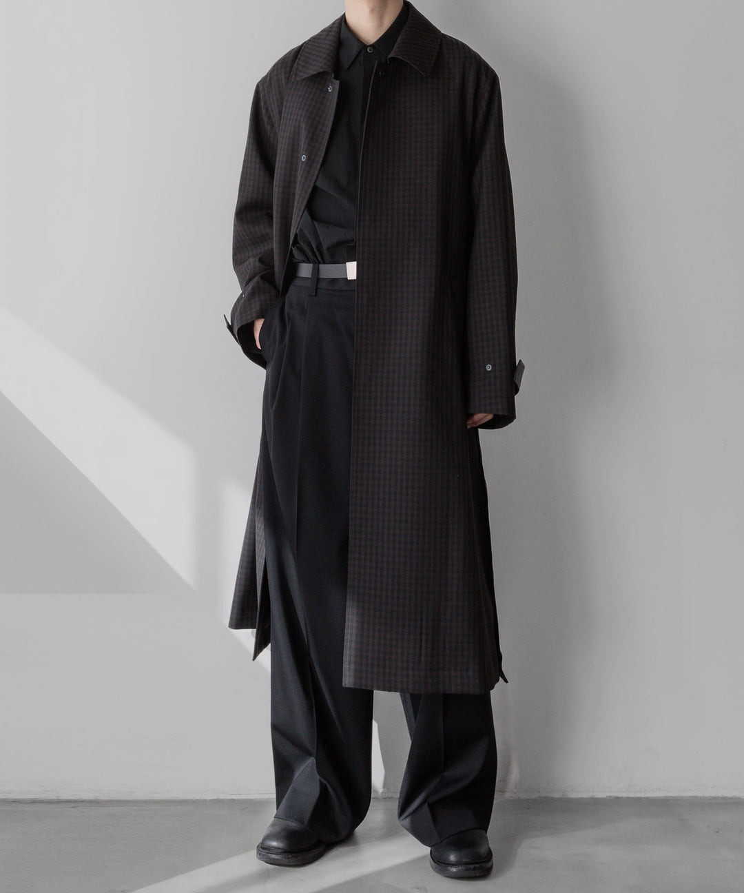 【stein】シュタイン24ss LEATHER BELT ( PLAIN BUCKLE ) - BLACK sessionセッション福岡セレクトショップ 公式通販サイト