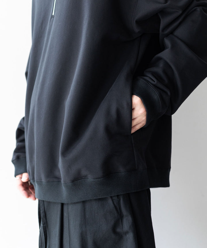 KANEMASA PHIL. カネマサフィル 23AW EXCLUSIVE - 36G SUPER FINE GAUGE HALF ZIP PULLOVER - BLACK sessionセッション福岡セレクトショップ公式通販サイト