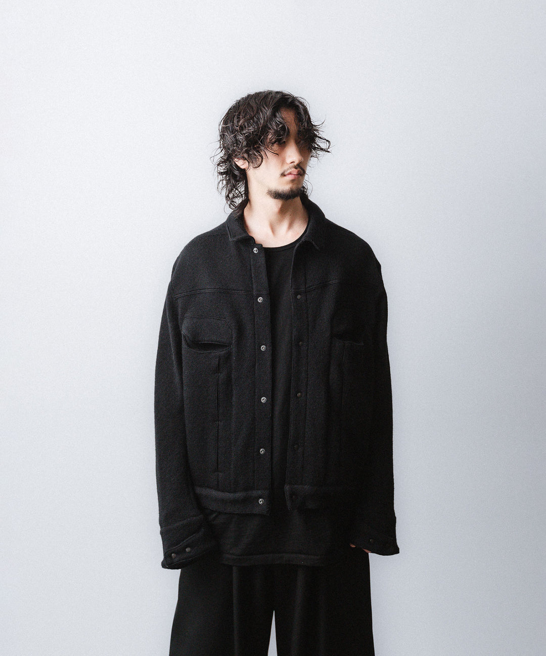 OPPOSE DUALITY-オポーズデュアリティの6 POCKET PANEL KNITのBLACK公式通販サイトsession福岡セレクトショップ