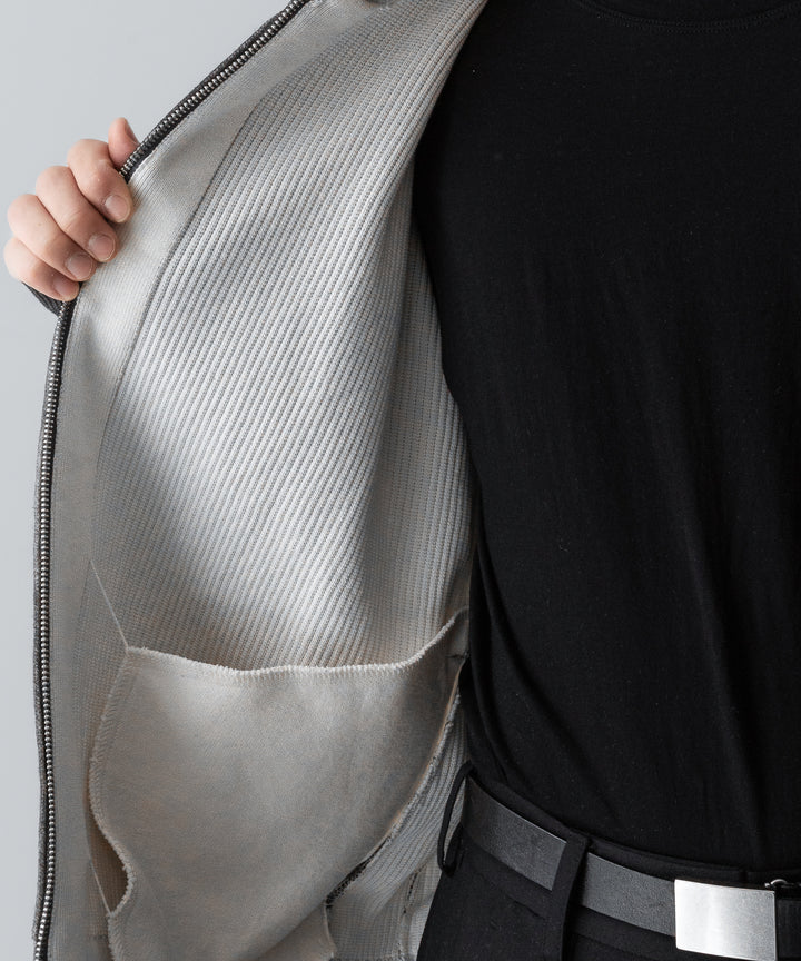 ssstein(シュタイン)のDISCOLORATION RIB KNIT ZIP HOODIE - GREYの公式通販サイトsession福岡セレクトショップ