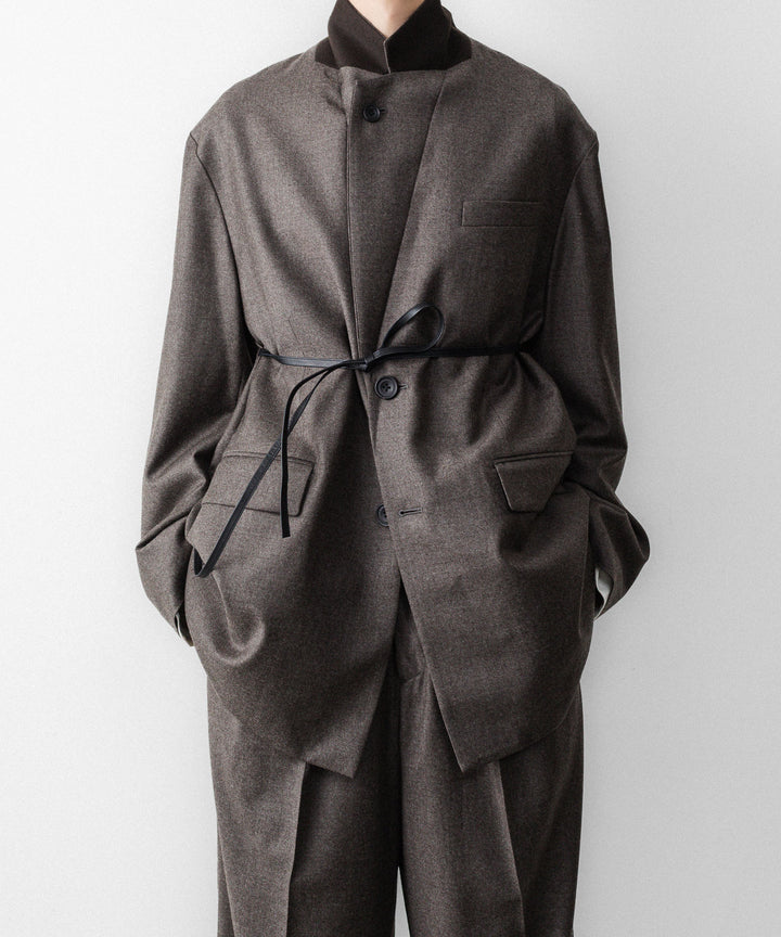 ssstein(シュタイン)のEX. FINE WOOL OVERSIZED SINGLE BREASTED LONG JACKET - CHARCOAL BROWNの公式通販サイトsession福岡セレクトショップ