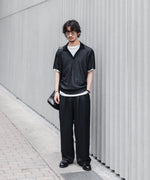 画像をギャラリービューアに読み込む, ssstein(シュタイン)のPE/RAMIE KNIT SS SKIPPER - BLACKの公式通販サイトsession福岡セレクトショップ
