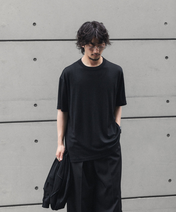 【 WWW 】S/S WIDE FIT T-SHIRT - BLACK