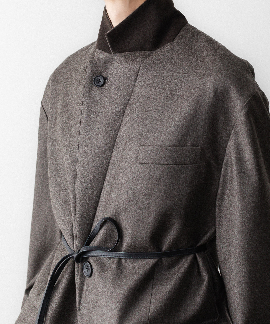 ssstein(シュタイン)のEX. FINE WOOL OVERSIZED SINGLE BREASTED LONG JACKET - CHARCOAL BROWNの公式通販サイトsession福岡セレクトショップ