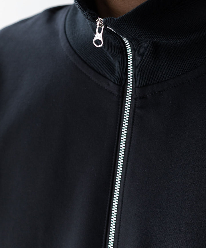 【KANEMASA PHIL.】EXCLUSIVE - 36G SUPER FINE GAUGE HALF ZIP PULLOVER - BLACK