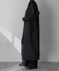 【stein】シュタイン 24ss NO SLEEVE LONG COAT - BLACK (MELTON) sessionセッション福岡セレクトショップ 公式通販サイト