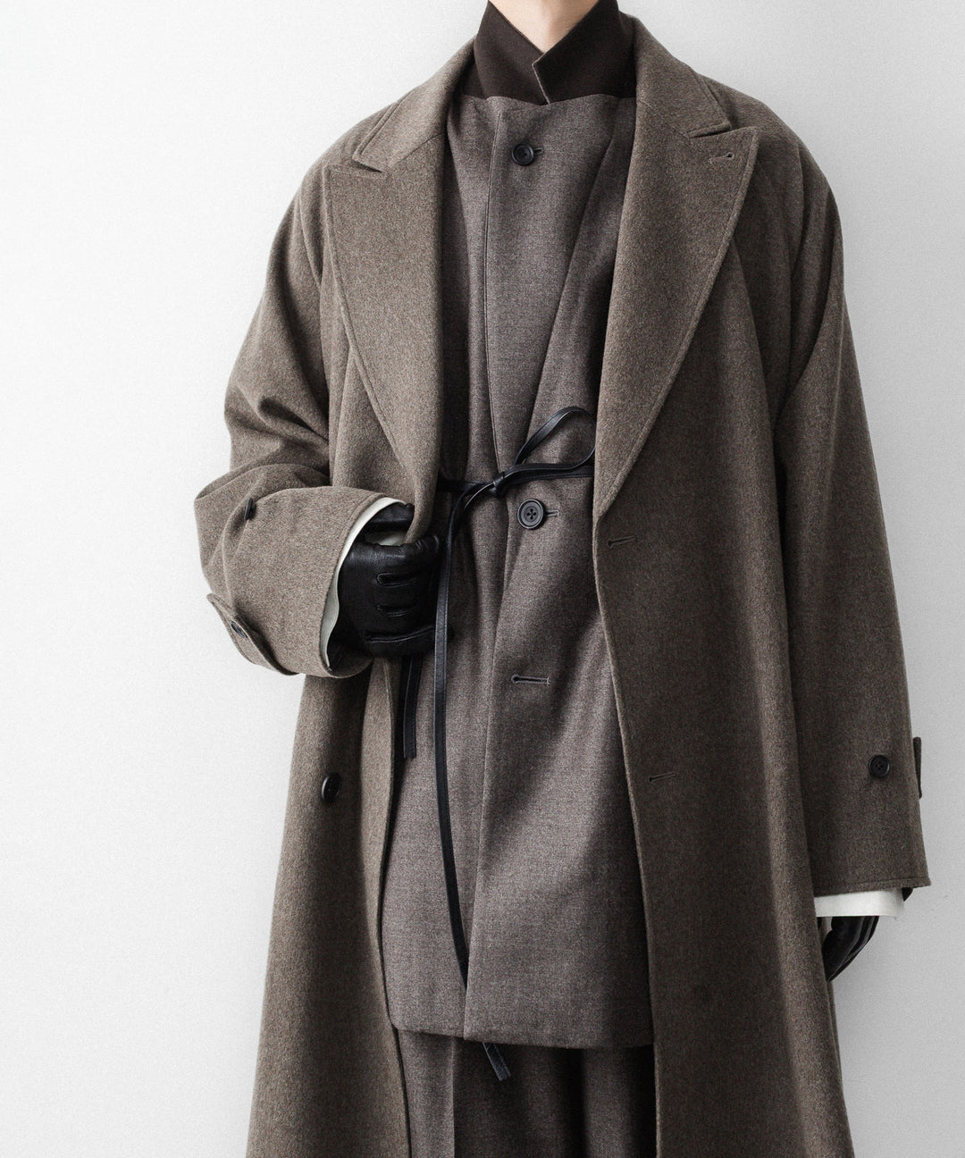 ssstein(シュタイン)のEX. FINE WOOL OVERSIZED SINGLE BREASTED LONG JACKET - CHARCOAL BROWNの公式通販サイトsession福岡セレクトショップ