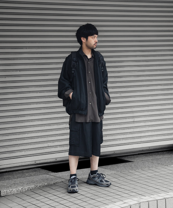 ssstein(シュタイン)のVIS/LI BRIGHT TWILL SHIRRED LIGHT ZIP JACKET - DARK CHARCOALの公式通販サイトsession福岡セレクトショップ