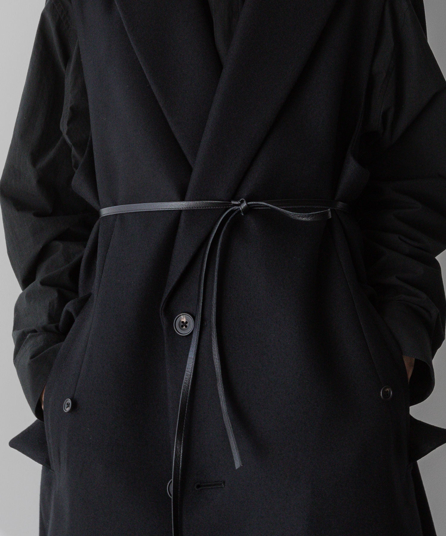 【stein】シュタイン 24ss NO SLEEVE LONG COAT - BLACK (MELTON) sessionセッション福岡セレクトショップ 公式通販サイト