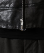 画像をギャラリービューアに読み込む, 【ANTHEM A】LAMB LEATHER MILITARY BLOUSON - BLACK

