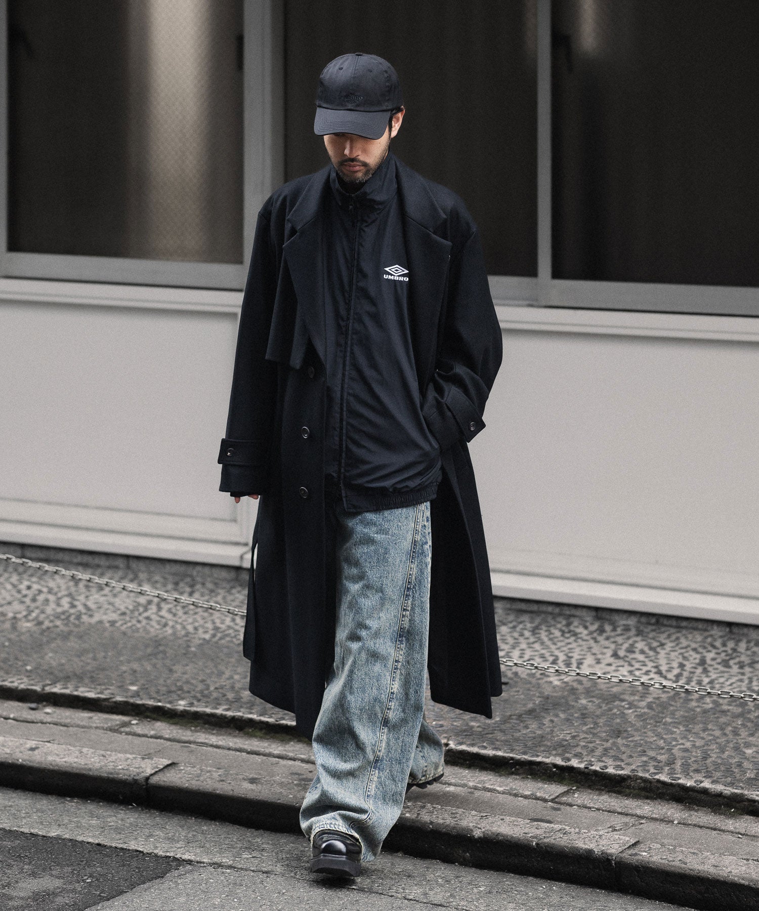 【ssstein × UMBRO】WATER REPELLENT CAP - BLACK