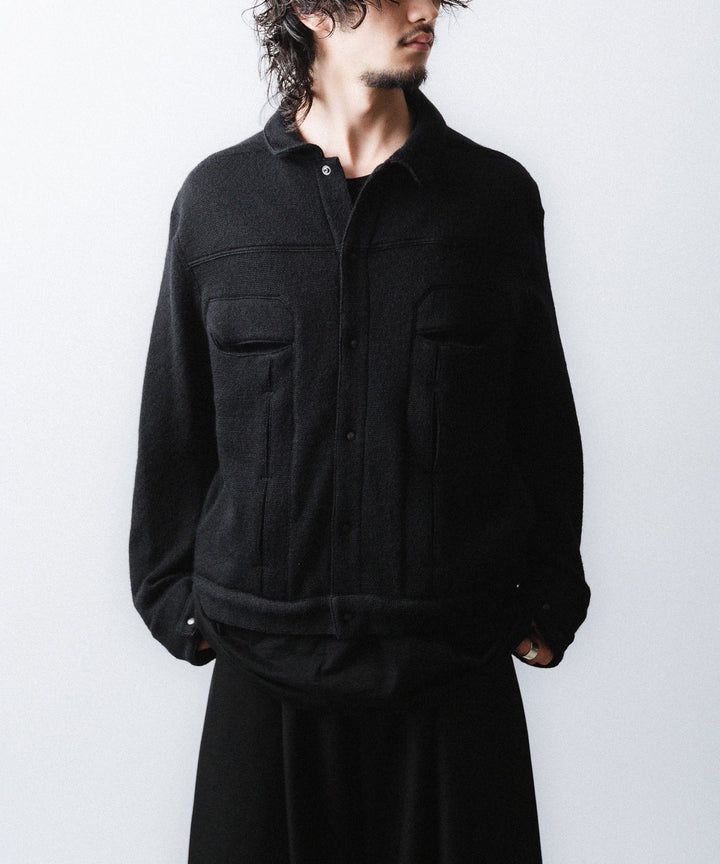 OPPOSE DUALITY-オポーズデュアリティの6 POCKET PANEL KNITのBLACK公式通販サイトsession福岡セレクトショップ