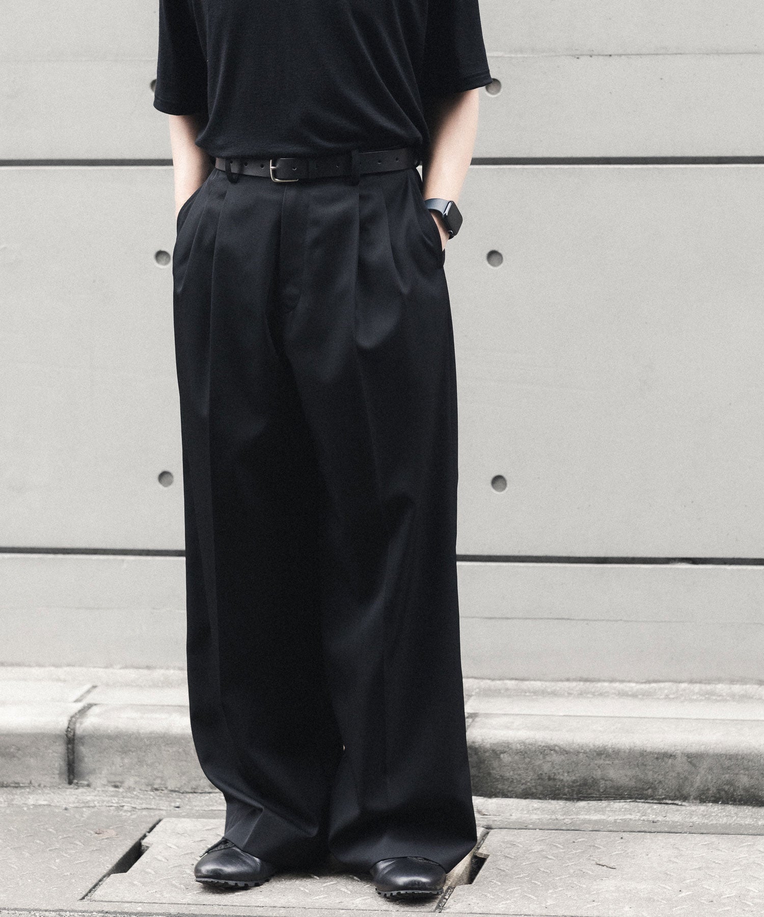 ssstein / シュタイン】LONG WIDE TROUSERS - BLACK | 公式通販サイト