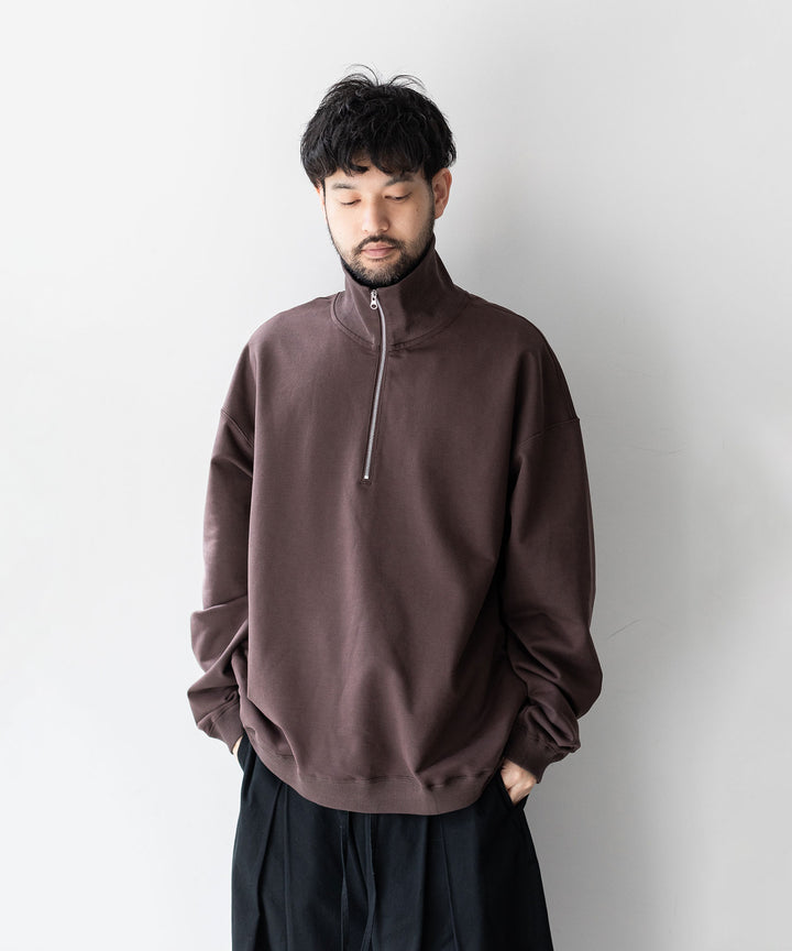 KANEMASA PHIL. カネマサフィル 23AW EXCLUSIVE - 36G SUPER FINE GAUGE HALF ZIP PULLOVER - BROWN sessionセッション福岡セレクトショップ公式通販サイト