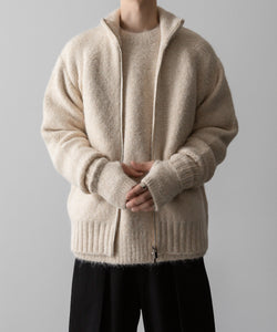 VEIN ヴェインのSHAGGY KNIT DRIVERS JACKET - OFF WHITEの公式通販サイトsession福岡セレクトショップ