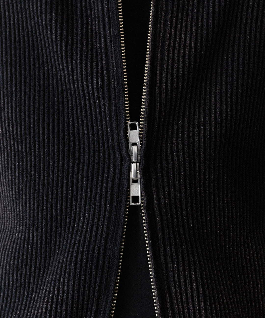 ssstein(シュタイン)のDISCOLORATION RIB KNIT ZIP HOODIE - BLACKの公式通販サイトsession福岡セレクトショップ