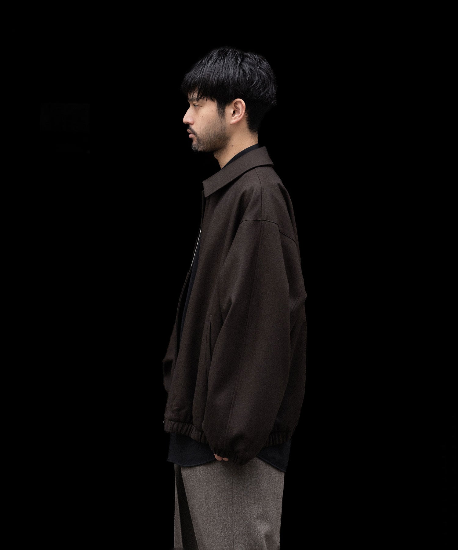 ssstein(シュタイン)のMELTON OVERSIZED ZIP JACKET - GREY BROWNの公式通販サイトsession福岡セレクトショップ