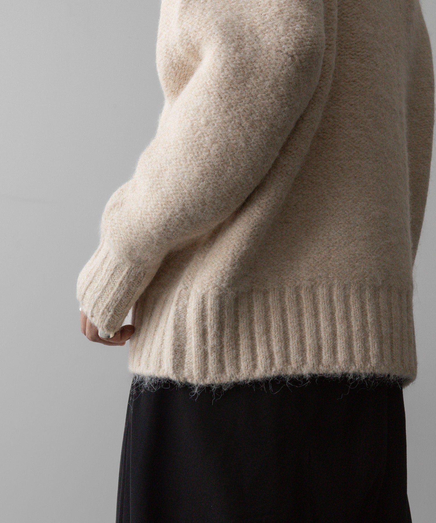 VEIN ヴェインのSHAGGY KNIT DRIVERS JACKET - OFF WHITEの公式通販サイトsession福岡セレクトショップ