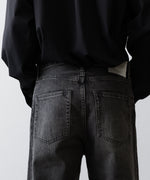 画像をギャラリービューアに読み込む, ssstein(シュタイン)のTWIST CUT DENIM JEANS - BLACKの公式通販サイトsession福岡セレクトショップ
