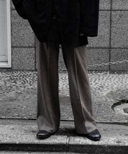 ssstein / シュタイン】WOOL DOESKIN FLARE TROUSERS - TAUPE | 公式