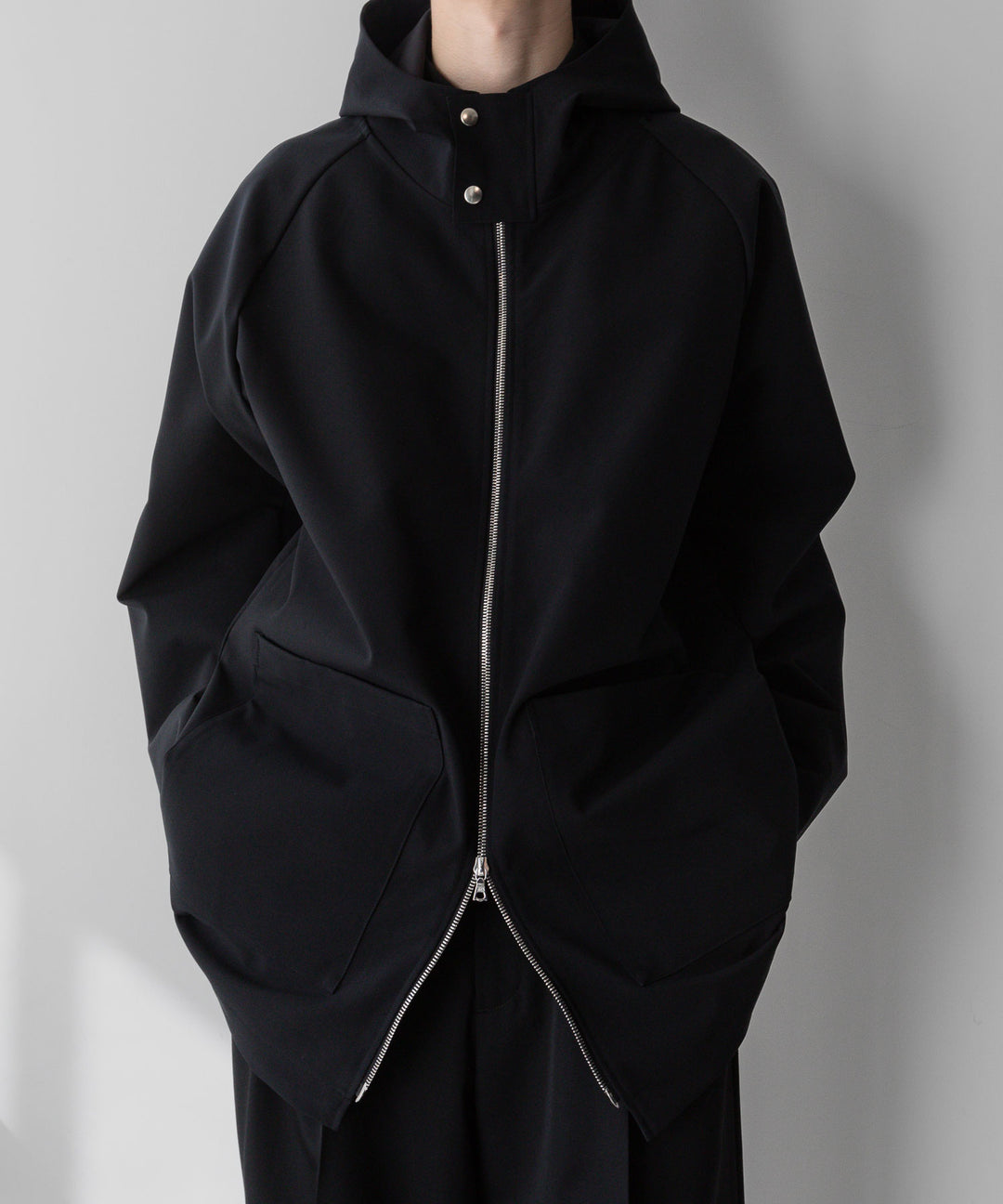 【stein】シュタイン24ss REVERSIBLE HOODED COAT - BLACK sessionセッション福岡セレクトショップ 公式通販サイト 