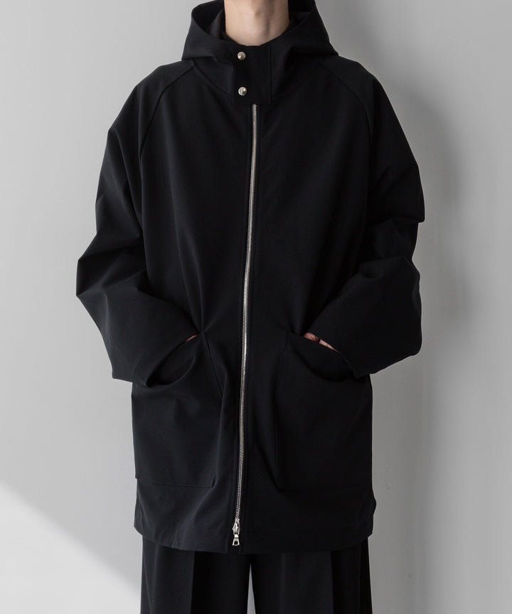 【stein】シュタイン24ss REVERSIBLE HOODED COAT - BLACK sessionセッション福岡セレクトショップ 公式通販サイト 